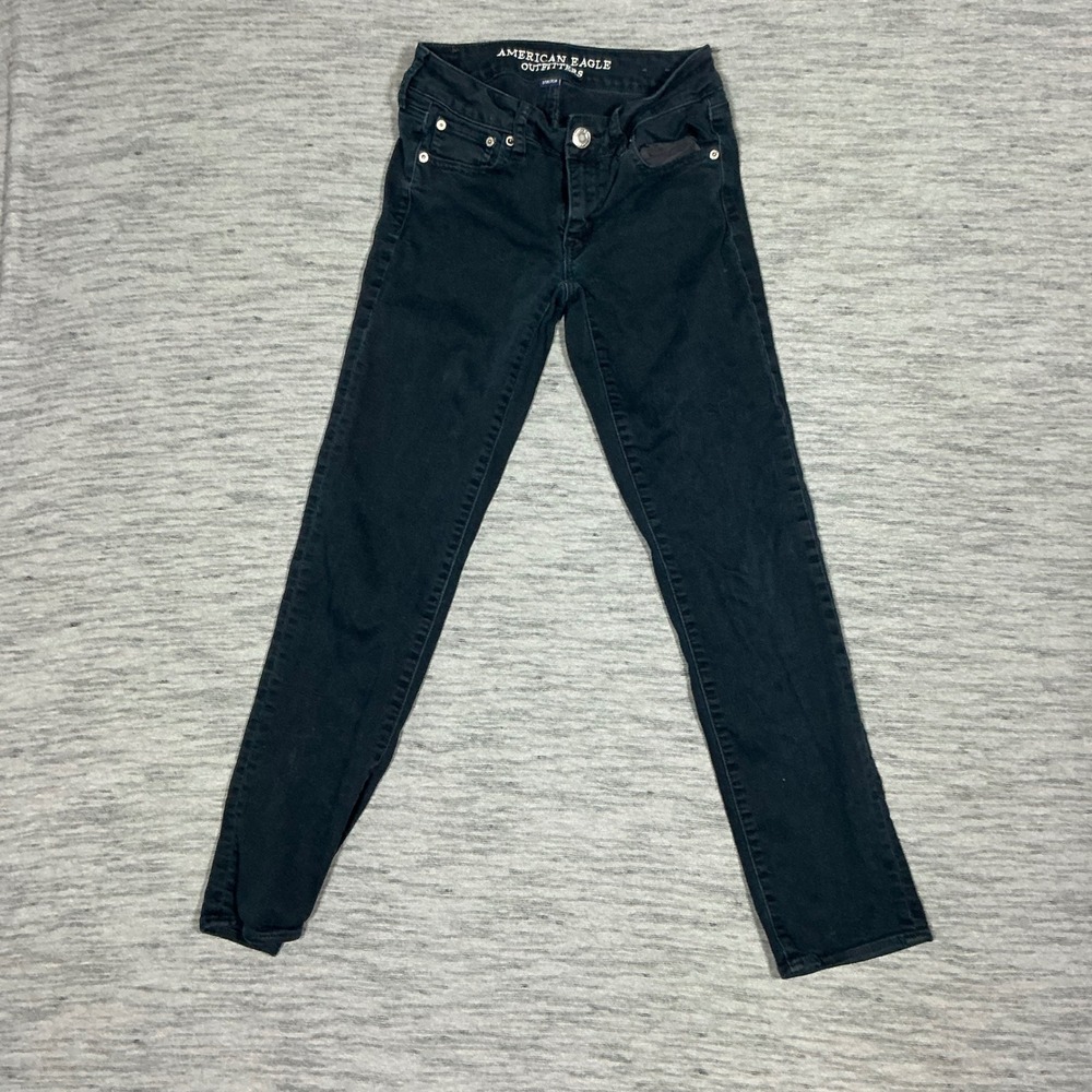 American Eagle Outfitters Black Stretch Skinny Jeans‎ size 00